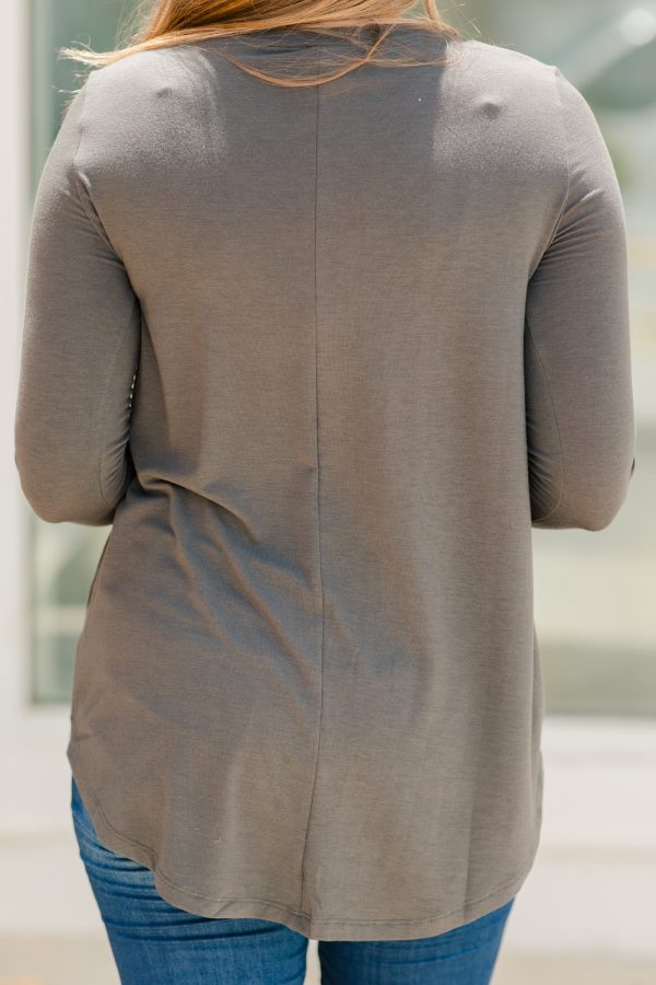 Won t Let You Down Gray Classic Top Online Hot Sale - Image 4