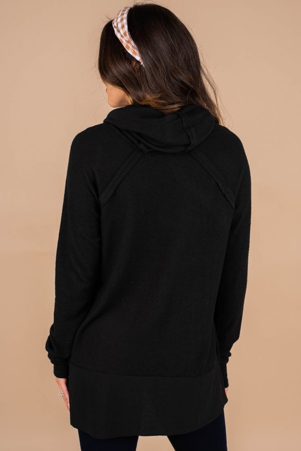 The One You Want Black Cowl Neck Sweater on Sale - Image 5