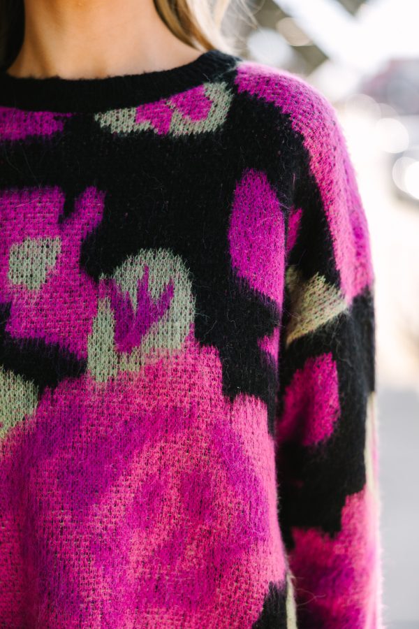 Talk That Talk Black Floral Sweater Cheap - Image 5