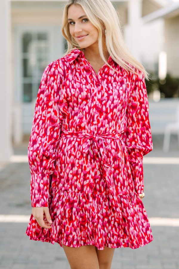 Feel The Same Way Pink Abstract Dress Online now