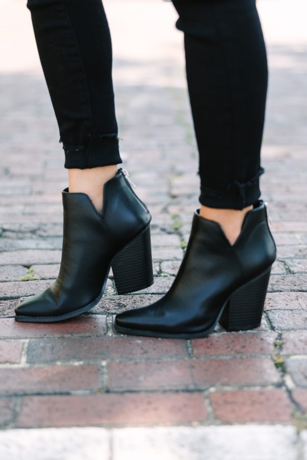 Can t Stop You Black Booties Online Hot Sale