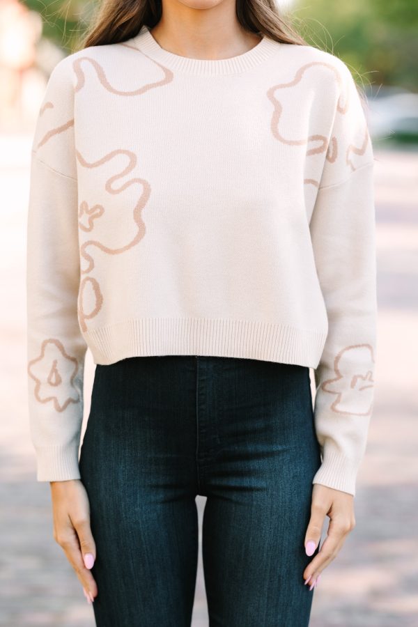 It s All A Dream Taupe Brown Sweater For Sale - Image 4