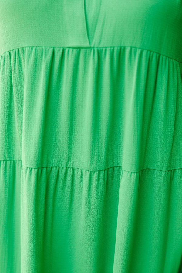 Look You Up Green Ruffled Midi Dress Online Sale - Image 5