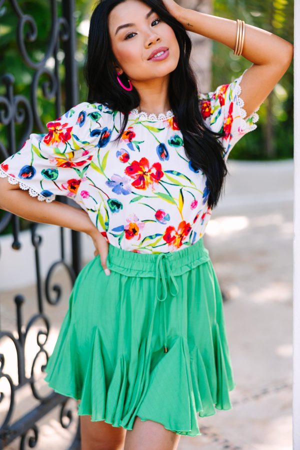 Been Through It All Ivory White Floral Blouse on Sale - Image 2
