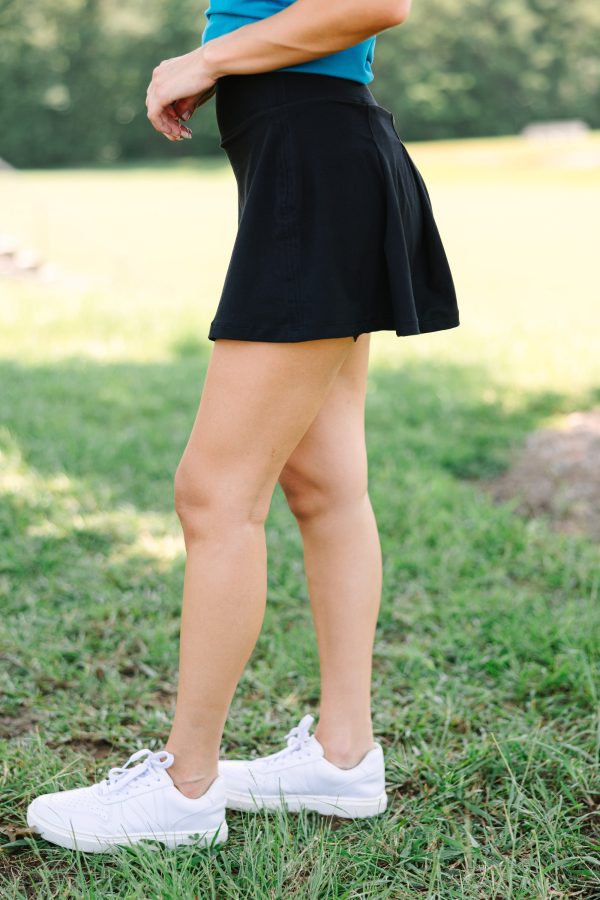 Let It Go Black Active Skort For Discount - Image 3