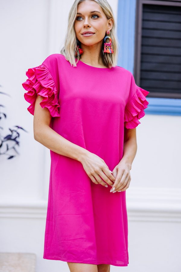 What A Vision Fuchsia Pink Ruffled Dress Online now