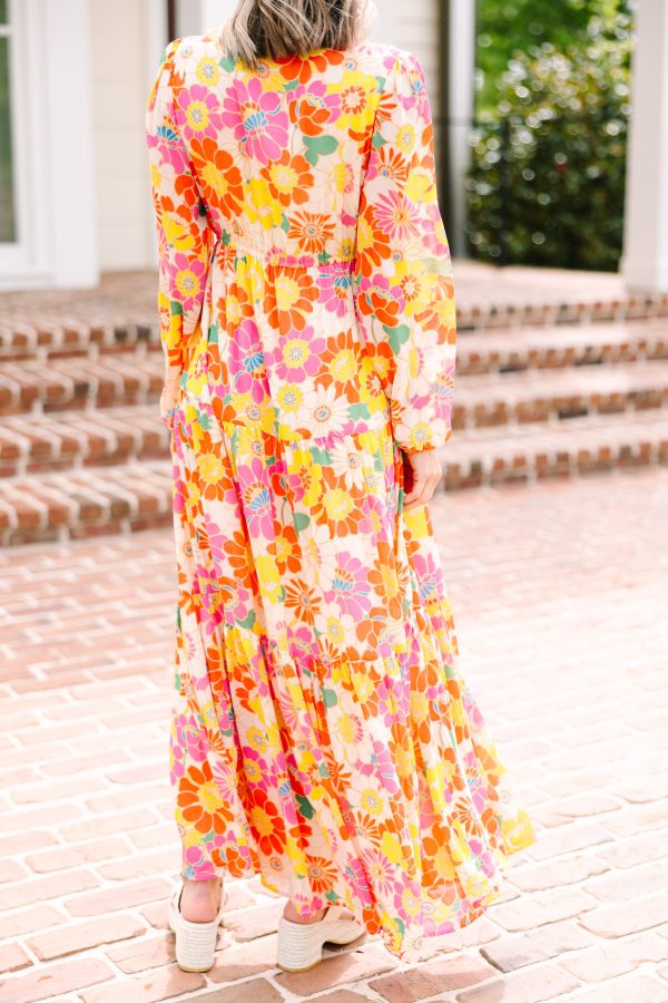 See You Then Yellow Floral Maxi Dress Online Hot Sale - Image 3