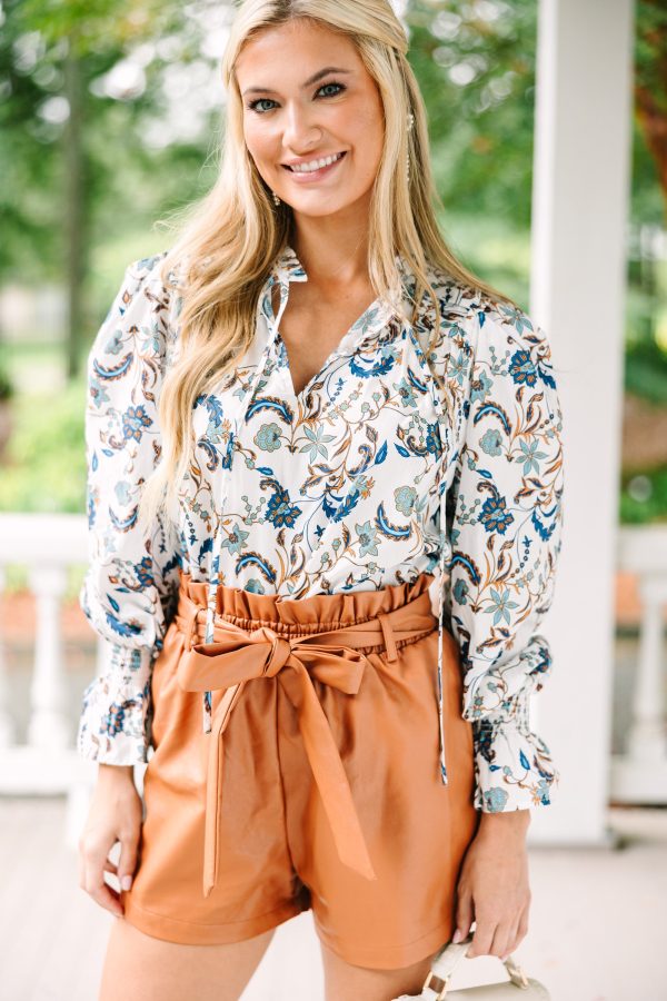 Sugarlips: It s A Match Off White Floral Blouse For Cheap