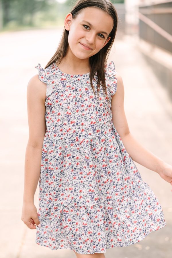 Girls: Help You Out Ivory White Ditsy Floral Dress For Cheap