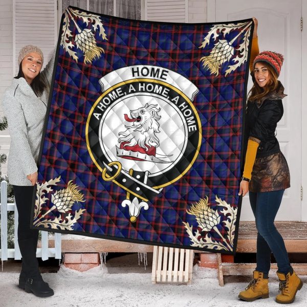 Home Modern Tartan Crest Premium Quilt - Gold Thistle Style Hot on Sale - Image 2