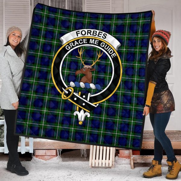 Forbes Modern Tartan Crest Quilt Sale - Image 2