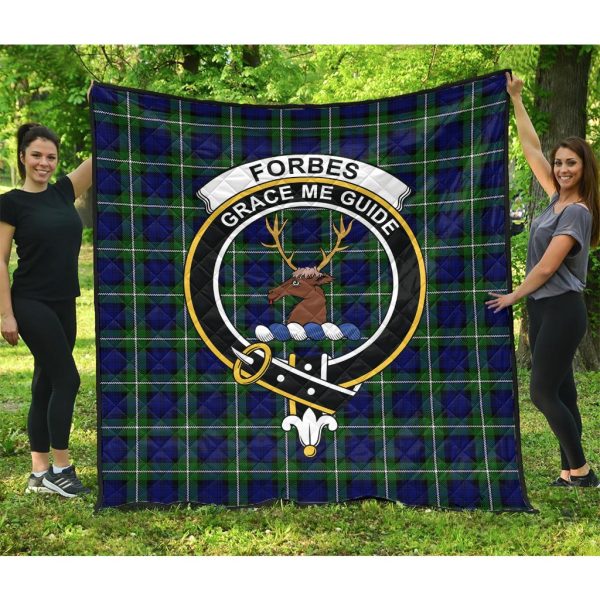 Forbes Modern Tartan Crest Quilt Sale - Image 3