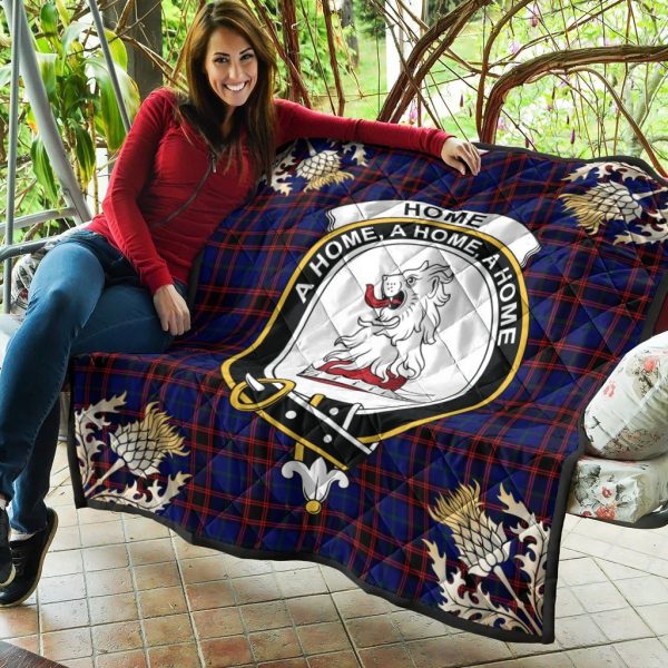 Home Modern Tartan Crest Premium Quilt - Gold Thistle Style Hot on Sale - Image 5
