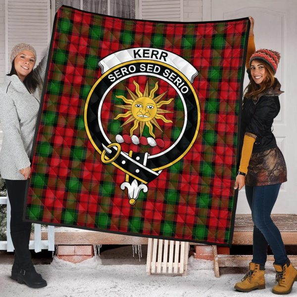 Kerr Tartan Crest Quilt For Sale - Image 2